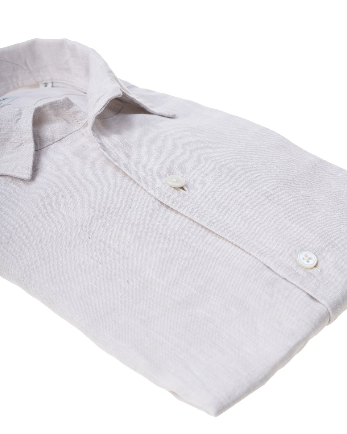 shop BAGUTTA  Camicia: Bagutta camicia in lino.
Colletto piccolo senza bottone.
Maniche lunghe.
Slim fit.
Fabbricato in Albania.. JOHNNY EBLW CN0045-010 number 6269303